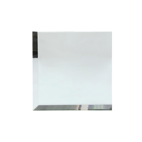 3" x 3" Square 2 Sides Beveled Clear Mirror Glass