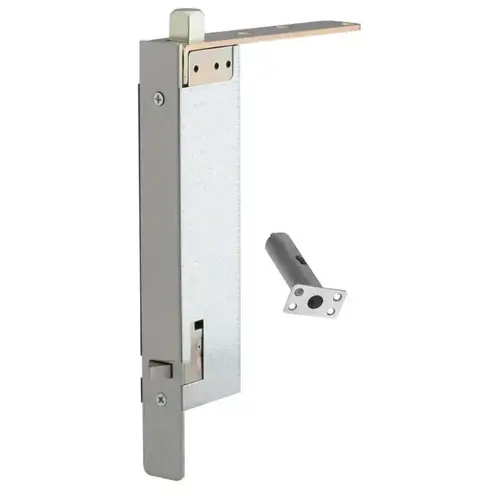 Top Automatic Flush Bolt for Wood Doors with Auxiliary Fire Latch Satin Stainless Steel Finish