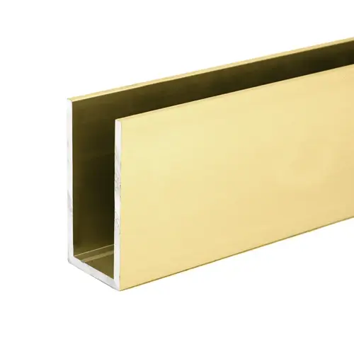 1" x 2" Deep U-Channel Polished Brass 120" Length