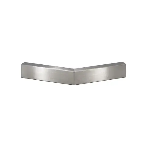 U - Shaped Edge Protector Top Cap for Railing/Windscreen 135 Degree Corner for CREC5 - Brushed Stainless