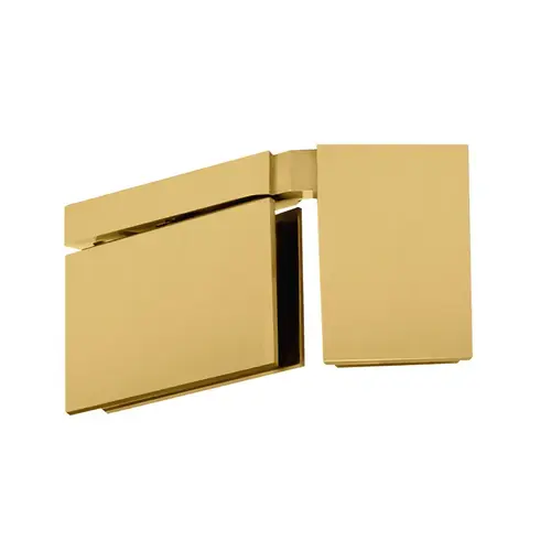 Cambria 135 Degree Glass-to-Glass Square Right Pivot Hinge - Satin Brass