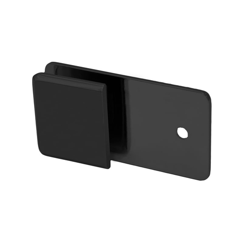 Beveled 'Y' Inline Glass Clamp for Fixed Panel - Matte Black