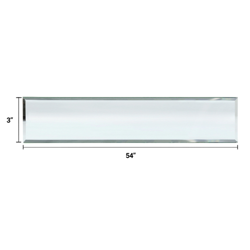 3" x 54" 4-Sided Beveled Clear Glass Mirror - pack of 4