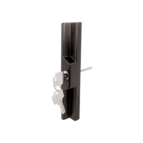 Sliding Door Outside Pull - With Key - Black Diecast