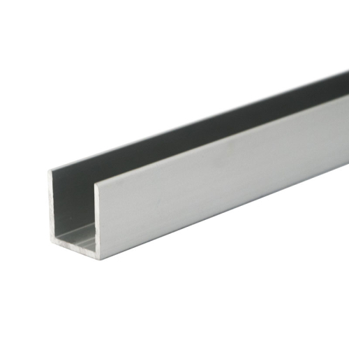 3/4" x 3/4" Deep U-Channel - Satin Anodized 234" Length