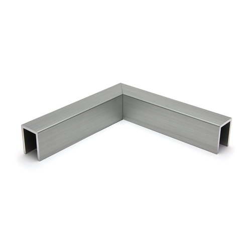 90 Degree Horizontal Corners 6" x 6" with Internal Sleeve - Mill Aluminum