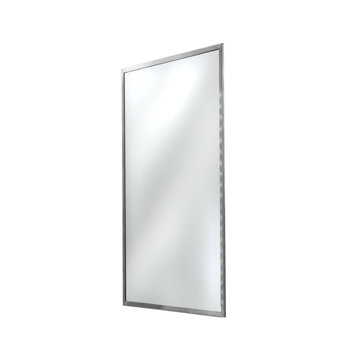 Anti-Theft Framed Mirror 24" x 48" - Brushed Stainless