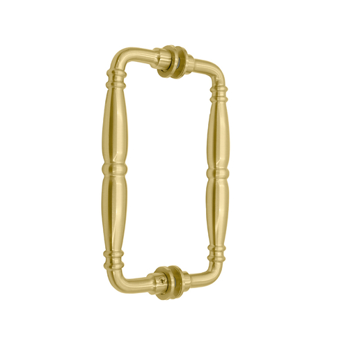 Baroque Series 8" Back-to-Back Pull Handle - Satin Brass