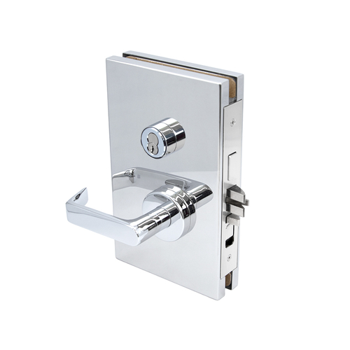 6" x 10" LHR Center Lock Entrance Function - Polished Stainless