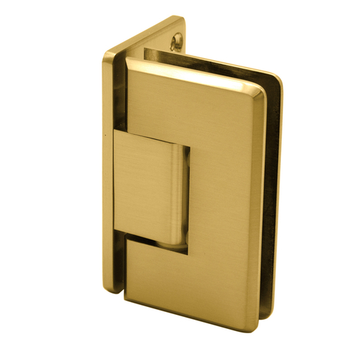 Carolina Beveled Wall Mount Hinge Offset Back Plate - Satin Brass