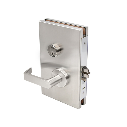 6" x 10" LHR Center Lock Office Function - Brushed Stainless