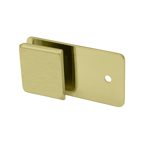 Beveled 'Y' Inline Glass Clamp for Fixed Panel - Satin Brass