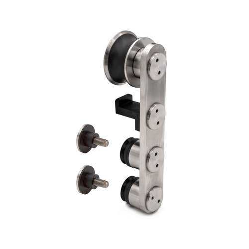 Carmel Series Top Roller With Optional Flush Fittings - Brushed Stainless