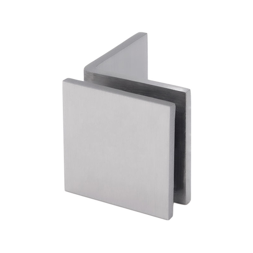 Square Wall Mount Glass Clamps With Large Leg - Polished Chrome