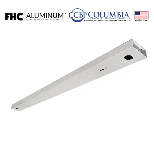 1-3/4" x 4-1/2" Header for Pair of Doors with No Hinge Prep and No Lock Prep - Overhead Stop Prep - Satin Anodized - Standard Size/Hardware Prep