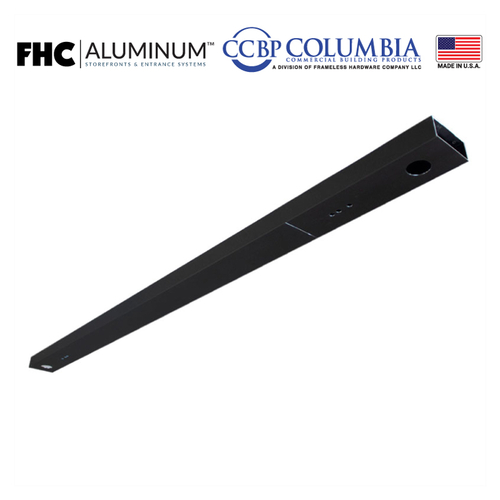 1-3/4" x 4-1/2" Header for Pair of Doors with No Hinge Prep and Mortised Mag Lock - No Closer Prep - Dark Bronze Anodized - Standard Size/Hardware Prep