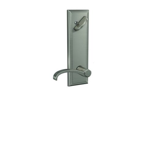 Custom Whitney Lever with Addison Escutcheon Interior Active Trim with 16680 Latch and 10269 Strike Satin Nickel Finish