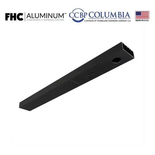 1-3/4" x 4-1/2" Header for Single Doors with No Hinge Prep and No Lock Prep - Overhead Stop Prep - Dark Bronze Anodized - Custom Size/Hardware Prep