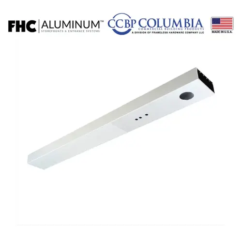 1-3/4" x 4-1/2" Header for Single Doors with No Hinge Prep and Concealed Vertical Rod - OHCC Prep - Powder Painted - Custom Size/Hardware Prep