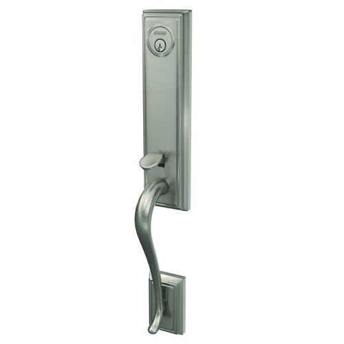 Custom 3/4 Trim Addison Dummy Exterior Handleset Only Satin Nickel Finish