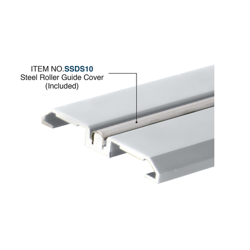 BRS100 Bottom Track for Rolling Sliding Doors - 120" Long - Satin Anodized