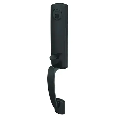 Schlage Custom FCT92GRW622 Custom 3/4 Trim Greenwich Dummy Exterior Handleset Only Matte Black Finish