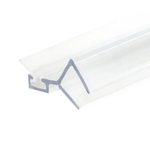 Clear 135 Degree Door Jamb Seal for 3/8" Glass -  48" Length - pack of 10