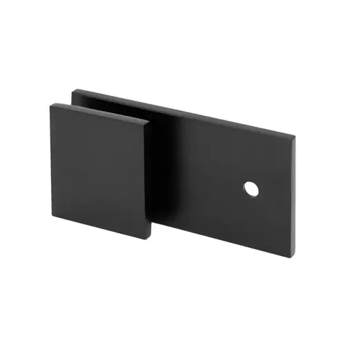 Square 'Y' Inline Glass Clamp for Fixed Panel - Matte Black