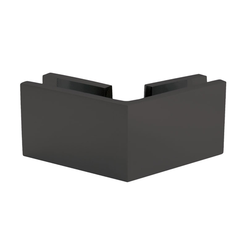 Square 135 Degree Clamp Glass-to-Glass - Matte Black