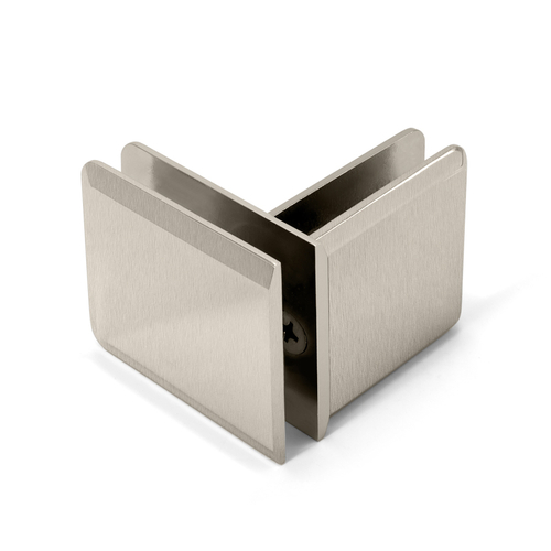 Beveled 90 Degree Pivot Transom Clamp - Brushed Nickel