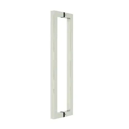 Square Commercial Door Pull 24" x 24" x 1" Tube - Polished Stainless