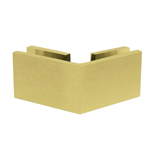 Square 135 Degree Clamp Glass-to-Glass - Satin Brass