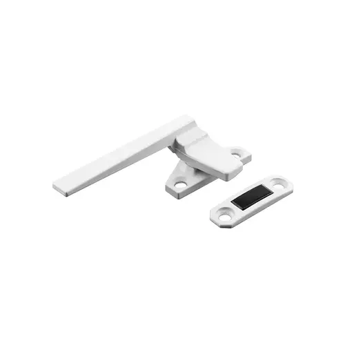 Left-Handed - White - Casement Locking Handle With Offset Base (Single Pack)