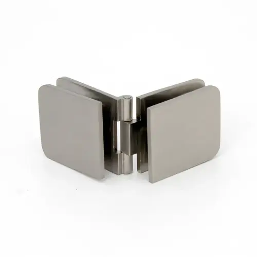 Adjustable Glass-to-Glass Clamp for Fixed Panels - Brushed Nickel