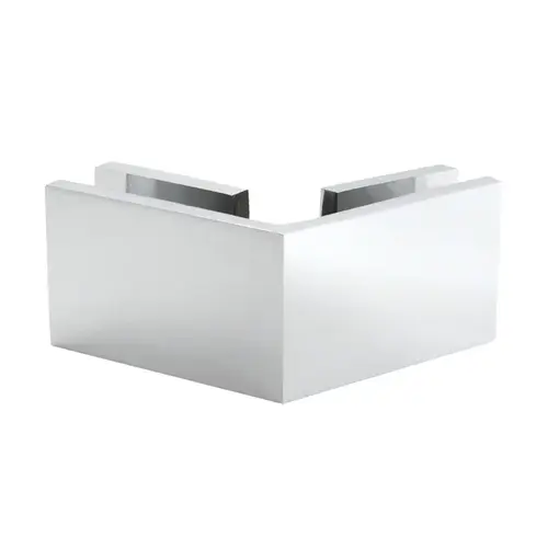 Square 135 Degree Clamp Glass-to-Glass - Polished Chrome