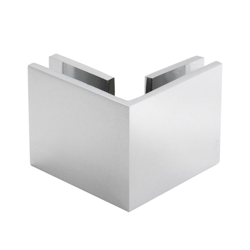 Square 90 Degree Glass Clamp - Polished Chrome