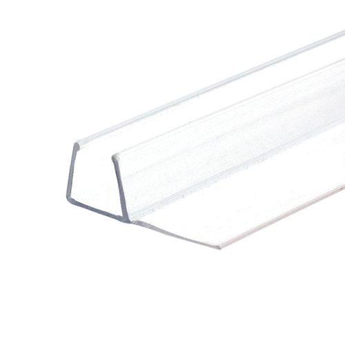 Clear U-Channel with 90 Degree Fin Seal for 3/8" Glass -95" Length