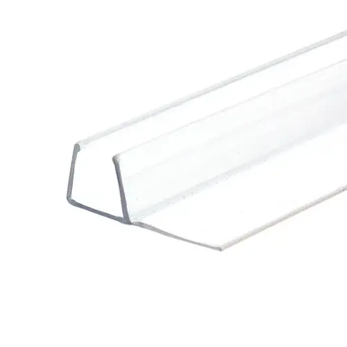 Clear U-Channel with 90 Degree Fin Seal for 3/8" Glass -  4" Sample