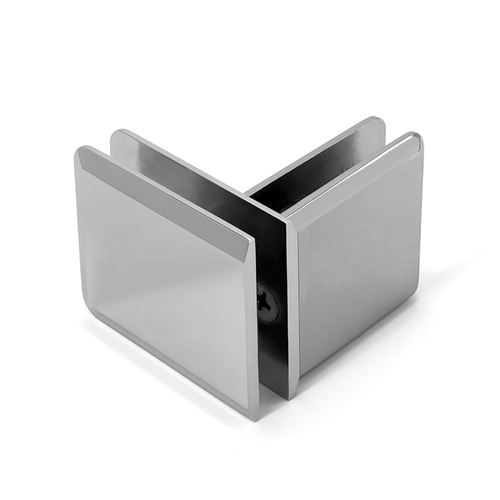 Beveled 90 Degree Pivot Transom Clamp - Polished Chrome