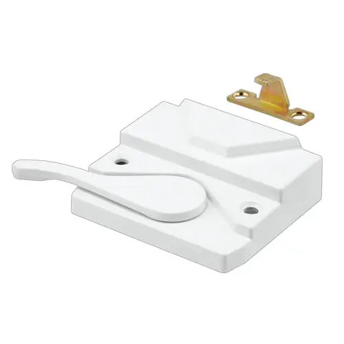 Sash Lock and Keeper - Left Hand - White