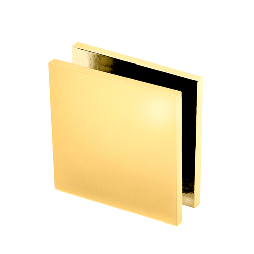 HD Square Wall Mount Clamp - Polished Brass