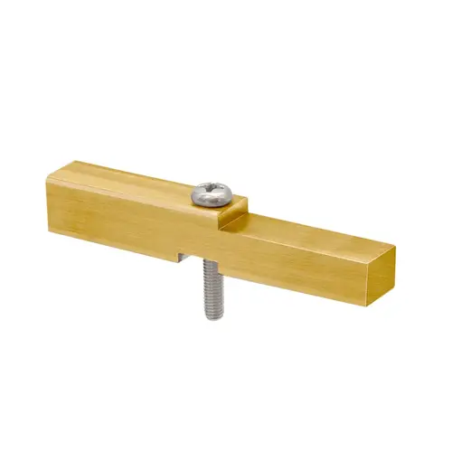 Patriot Top Adapter Block For 3/8" Glass - Satin Brass