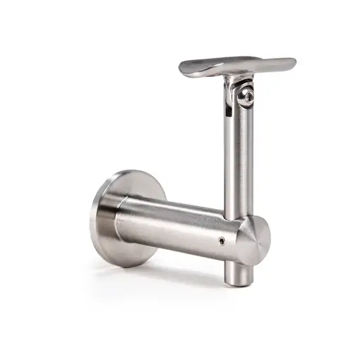 Wall Mounted Bracket - Adjustable Saddle and Height - Brushed Stainless