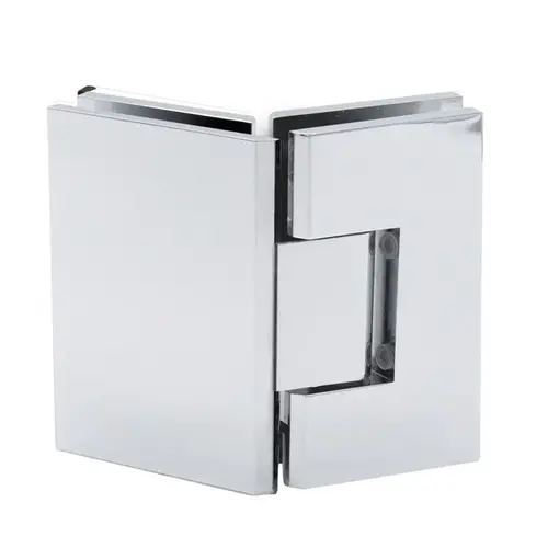 Venice Square 5 Degree Positive Close Glass To Glass 135 Degree Hinge - Polished Chrome