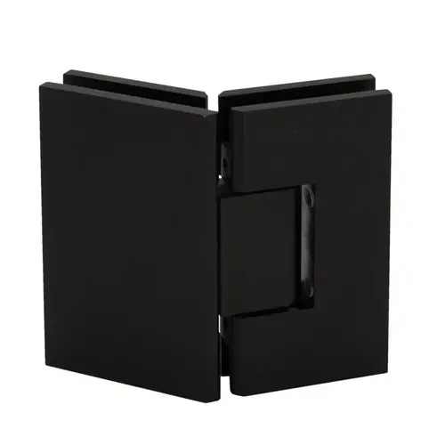 Venice Square 5 Degree Positive Close Glass To Glass 135 Degree Hinge - Matte Black