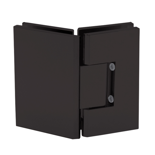 Venice Series 135 Deg Adjustable Glass-to-Glass Hinge for 3/8" to 1/2" Glass -Oil Rubbed Bronze