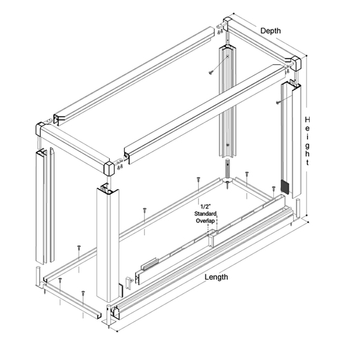 Gibraltar Showcase 4000 Series Frame - Dark Black/Bronze Anodized