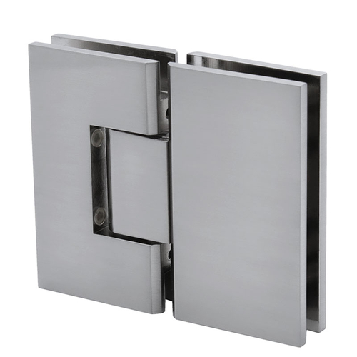 Venice Series 180 Degree Glass to Glass Hinge - Polished Nickel