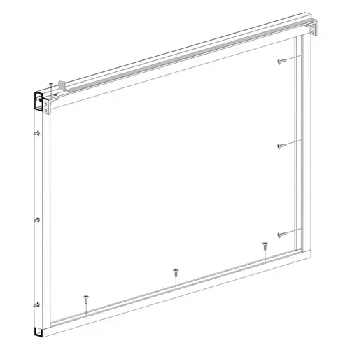 Wood End Showcase - Bullnose Front Frame - Satin Anodized