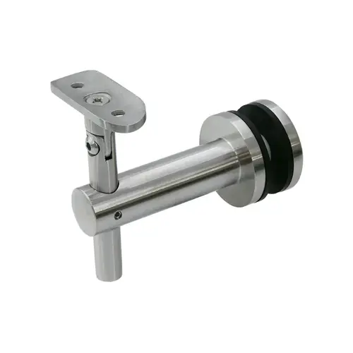 Elysian Series Bracket Glass Mounted Handrail - Brushed Stainless